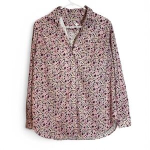 Massimo Alba Cotton Floral Button Down Shirt Long Sleeve See Description